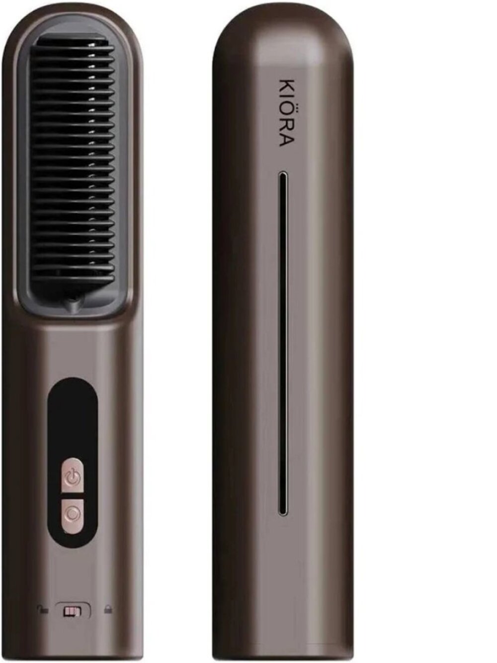 Kiöra Anion Cordless Hair Straightener Brush / Tourmaline Ceramic Bristles NIB
